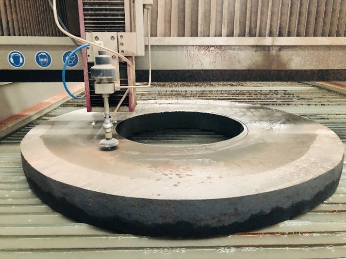 Micropcomputer Controlled Cnc Waterjet для железной пластины